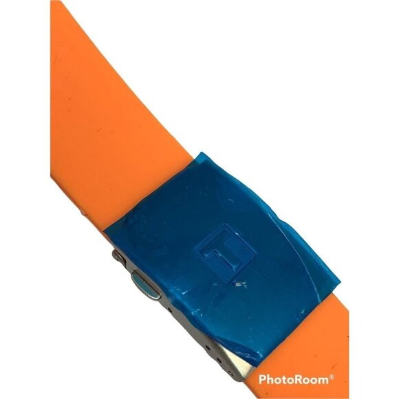 Men's Watch Band For Tissot T-Race Replacement Orange Rubber Strap 21mm - Picture 5 of 7